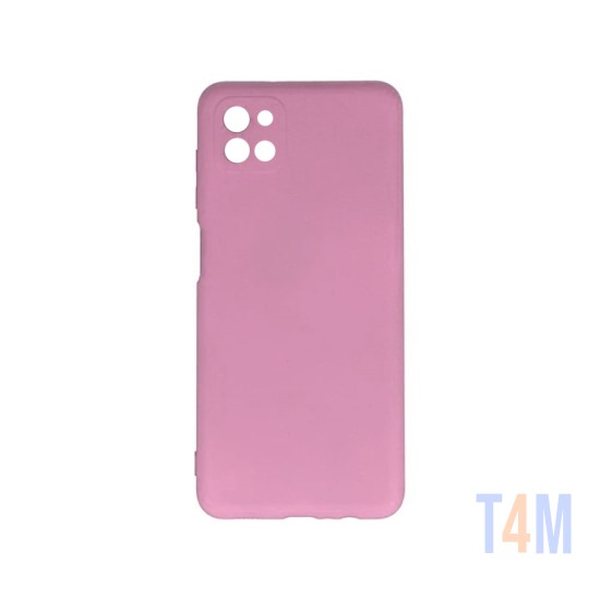 Capa de Silicone com Moldura de Câmera para Samsung Galaxy A22 5g Rosa